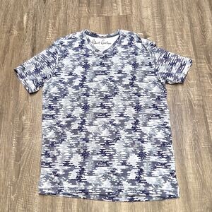 Robert Graham Men's Pre-owned Camo Tshirt Size Medium Blue/Gray